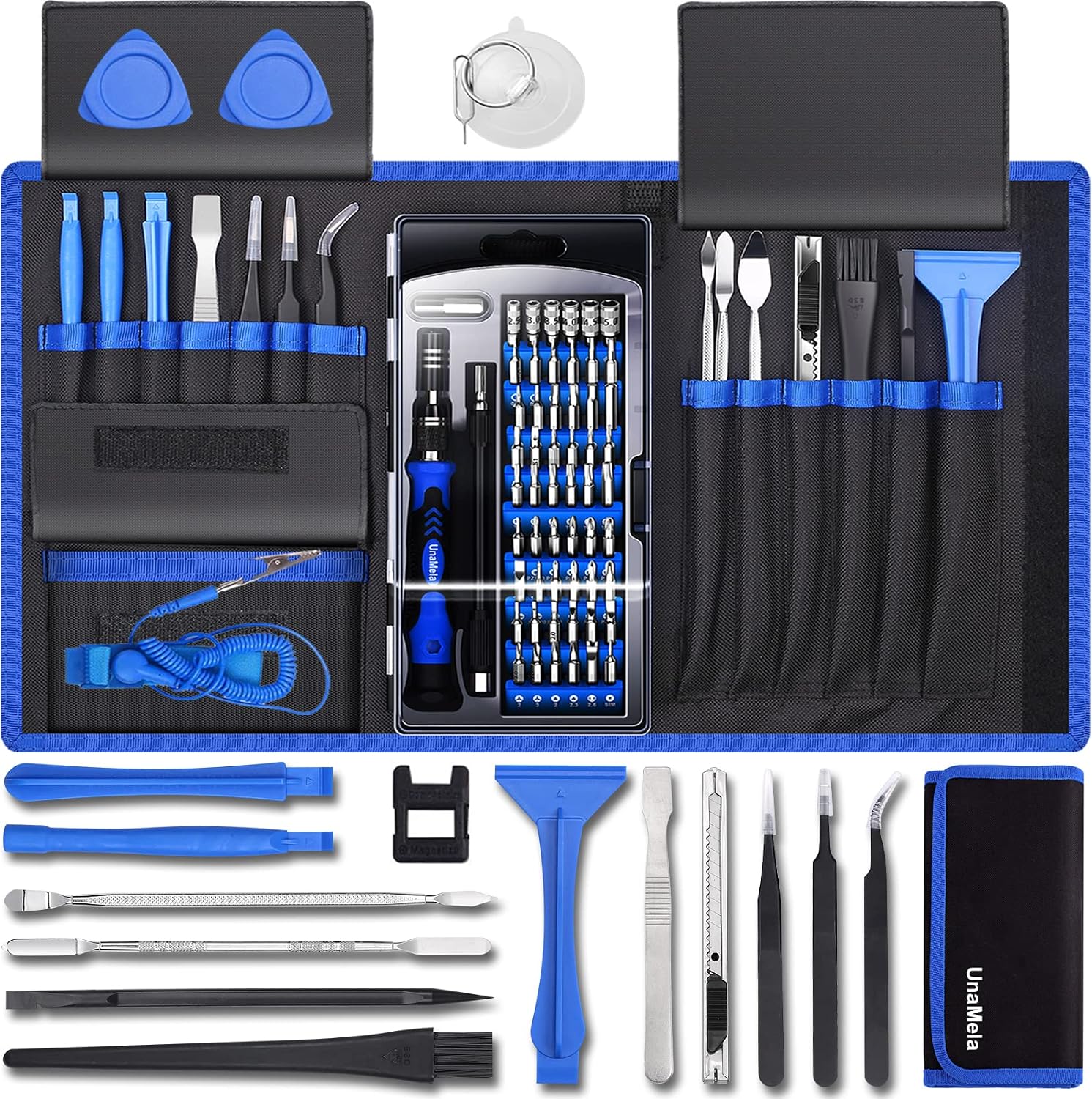 80-in-1 Precision Magnetic Screwdriver & Electronics Repair Kit, Blue