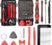 SHARDEN 122-in-1 Precision Screwdriver Set, Magnetic CR-V Bits (Red)