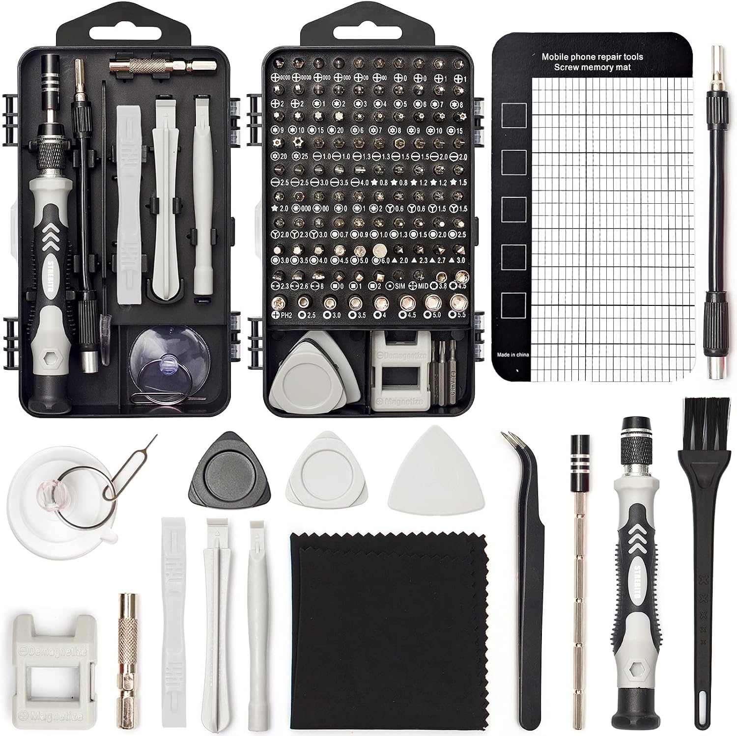 STREBITO 124-Piece Precision Screwdriver Set for Electronics