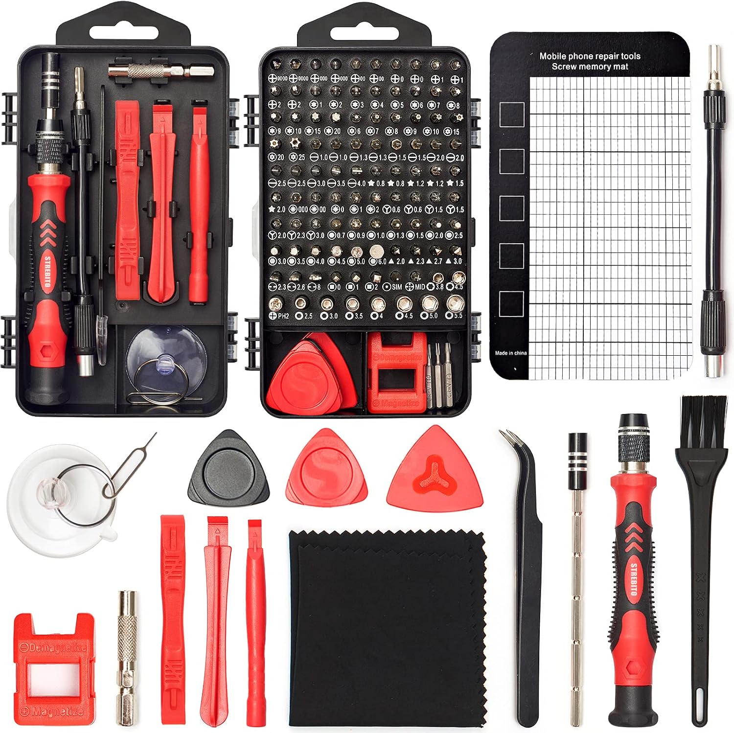 STREBITO 124-Piece Precision Screwdriver Kit with 101 Bits