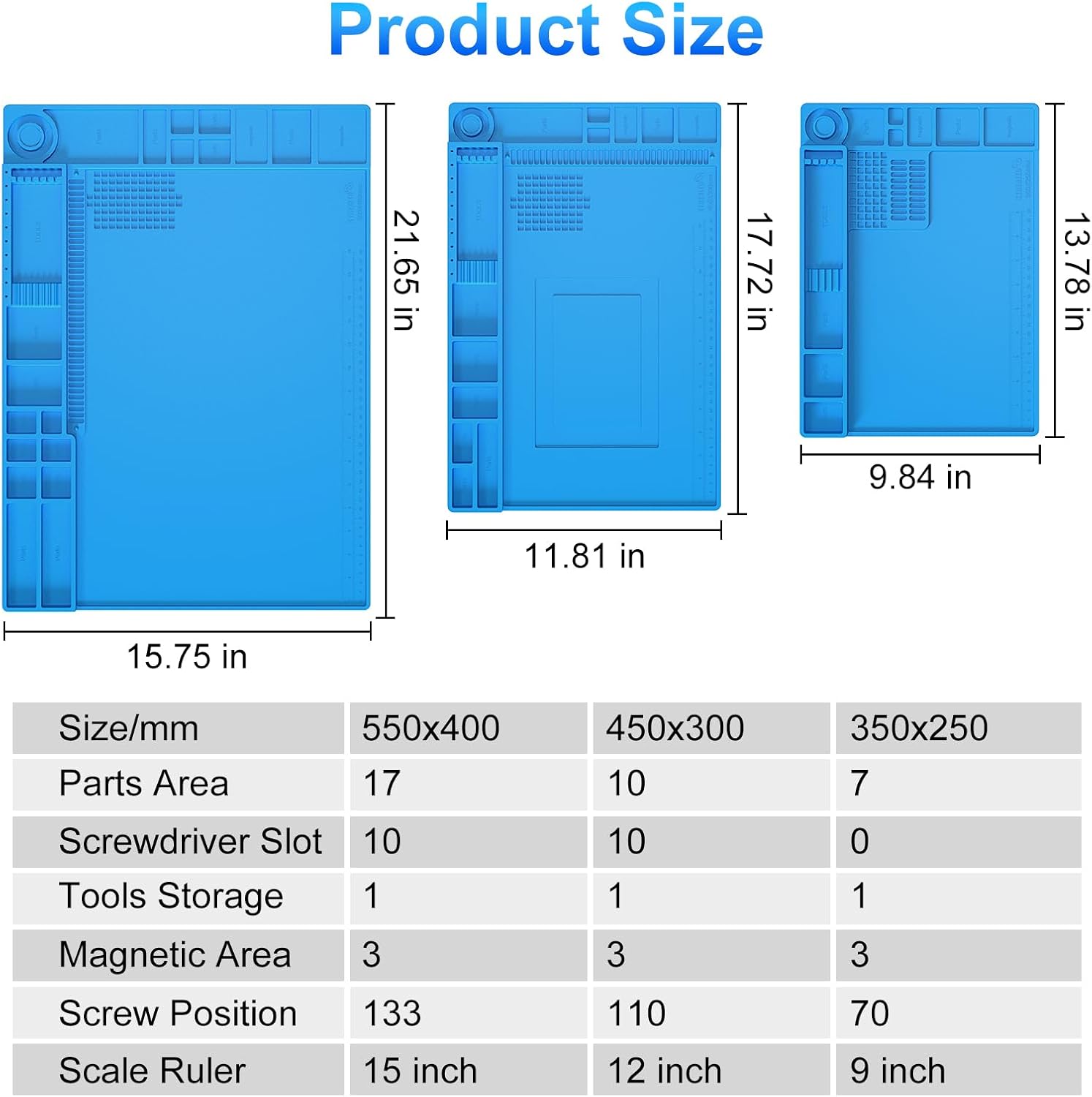 STREBITO Large Soldering Mat, 21.7"x15.8", 932°F Heat Resistant & Magnetic